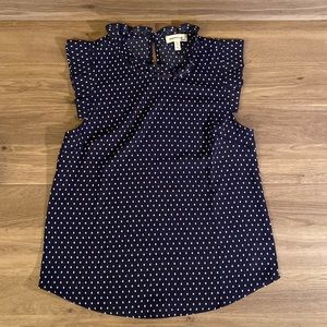 Monteau Twee flutter sleeve cap sleeve top